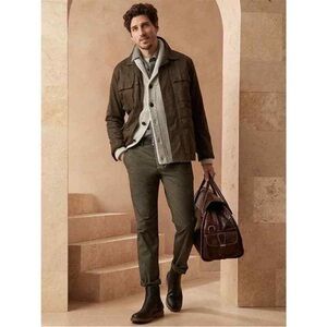 Banana Republic Slim Heathered Core Temp Chino 32/30 Olive pant